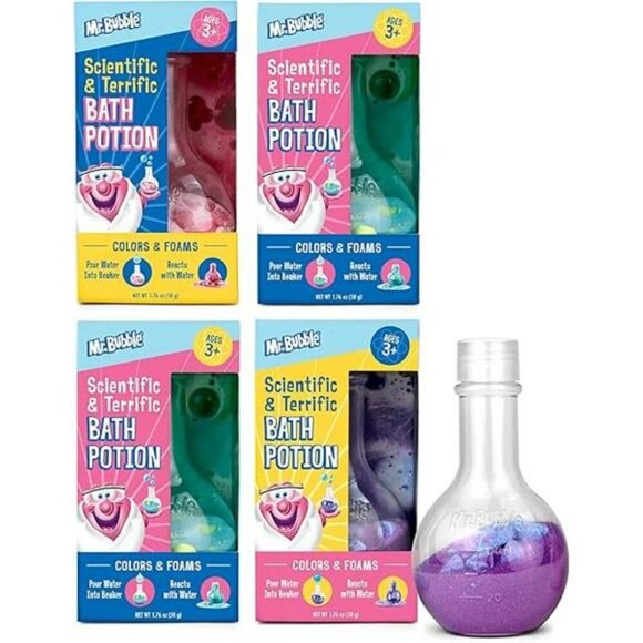 Original Kids Bath Bomb Potions Colorful Fizzy Fun Cool Foam and Bubble 4 Pack - Picture 7 of 7